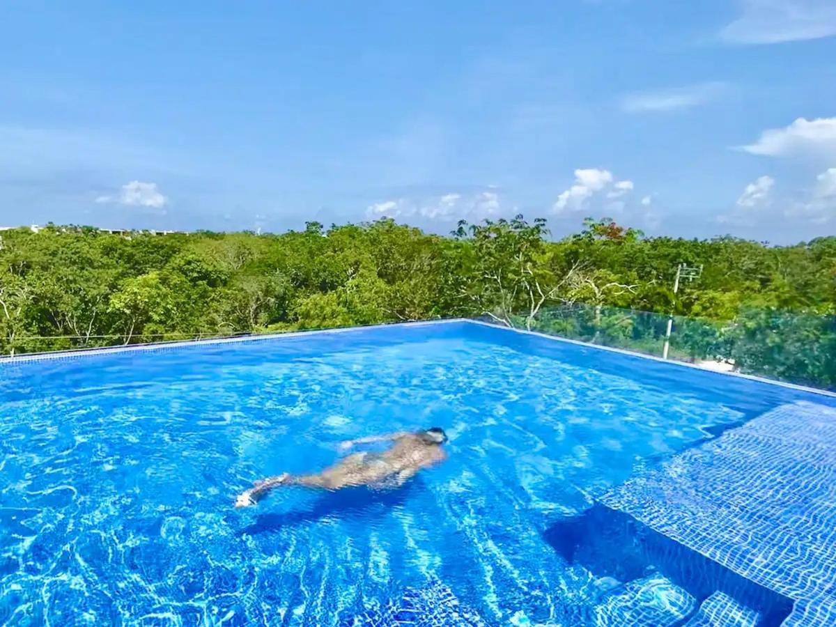 Villa Loft increíble king size Alberca infinita,Gym en medio de la selva Tulum Exterior foto